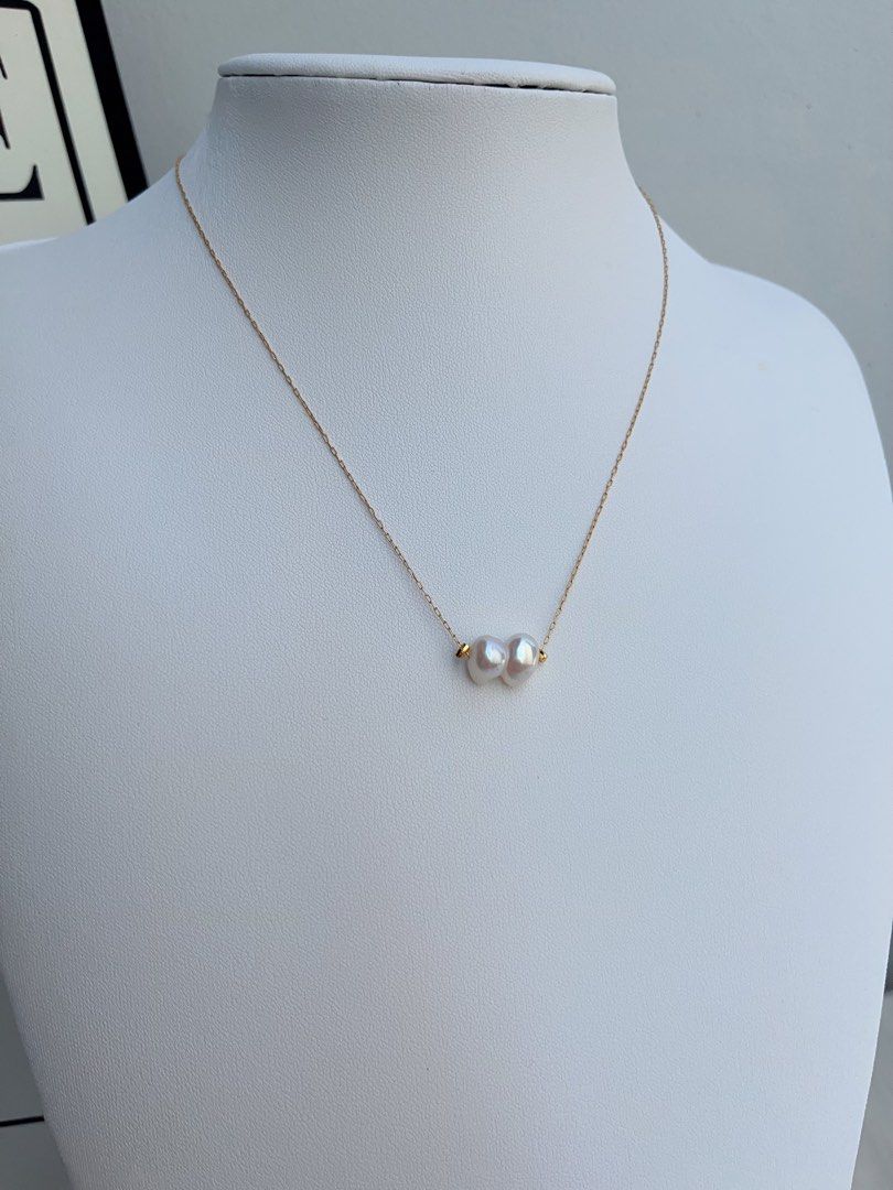 #PN1053 Freshwater Pearl Necklace | Your ❤️ & My ❤️ | Perfect Gift for Her| 心连心| Heart to Heart|Natural Shape |Christmas Gifts 🎁