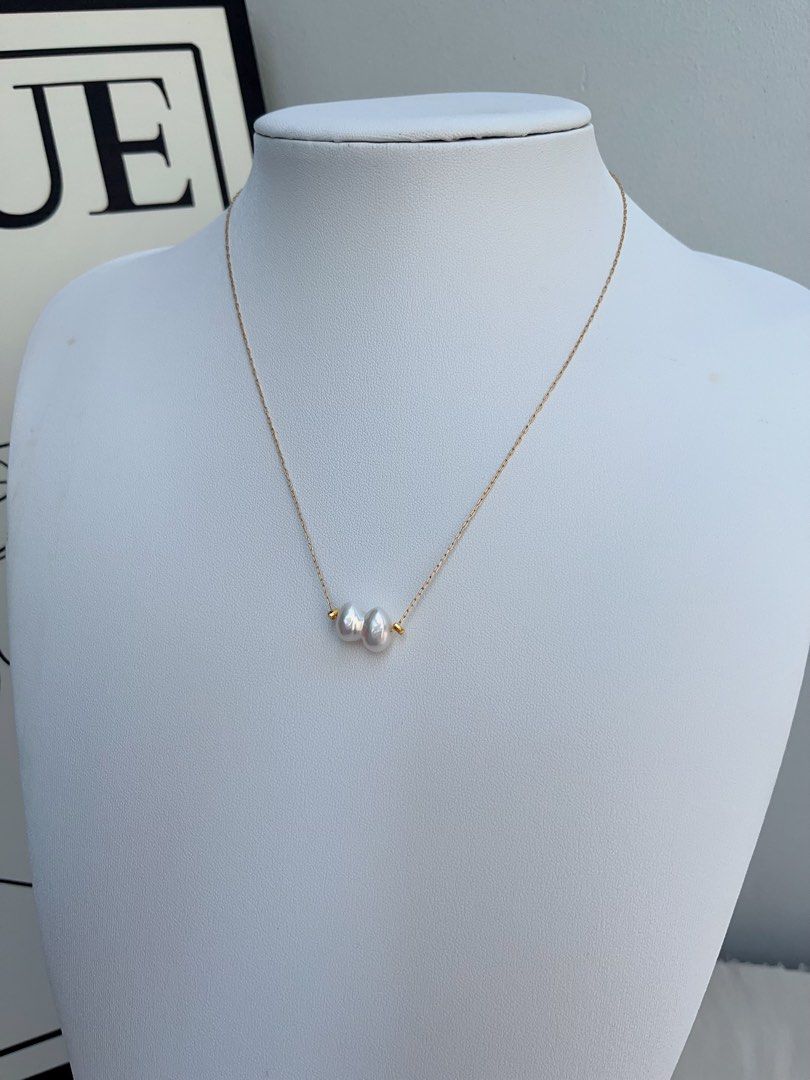 #PN1053 Freshwater Pearl Necklace | Your ❤️ & My ❤️ | Perfect Gift for Her| 心连心| Heart to Heart|Natural Shape |Christmas Gifts 🎁