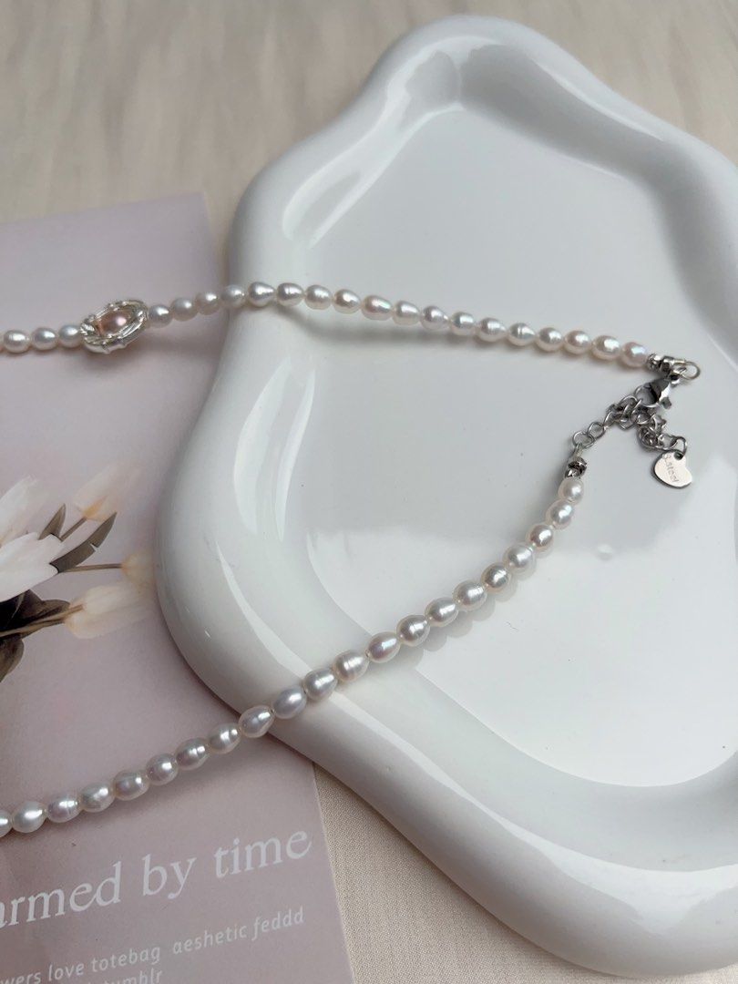 #PN1066 [Floral Series] Freshwater Pearl Necklace | Diamond Shaped Baroque | Champagne Golden Lustre| 44+5cm| Petals| Classic Design| Rare| Feel Good About Yourself