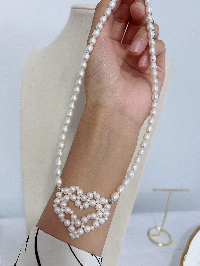 #PN1154 Freshwater Pearl Necklace| Braided Heart| One of A Kind| Give You My Heart 💓| Perfect for Gift