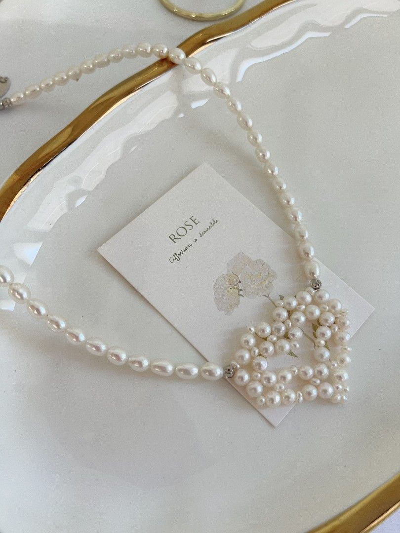 #PN1154 Freshwater Pearl Necklace| Braided Heart| One of A Kind| Give You My Heart 💓| Perfect for Gift