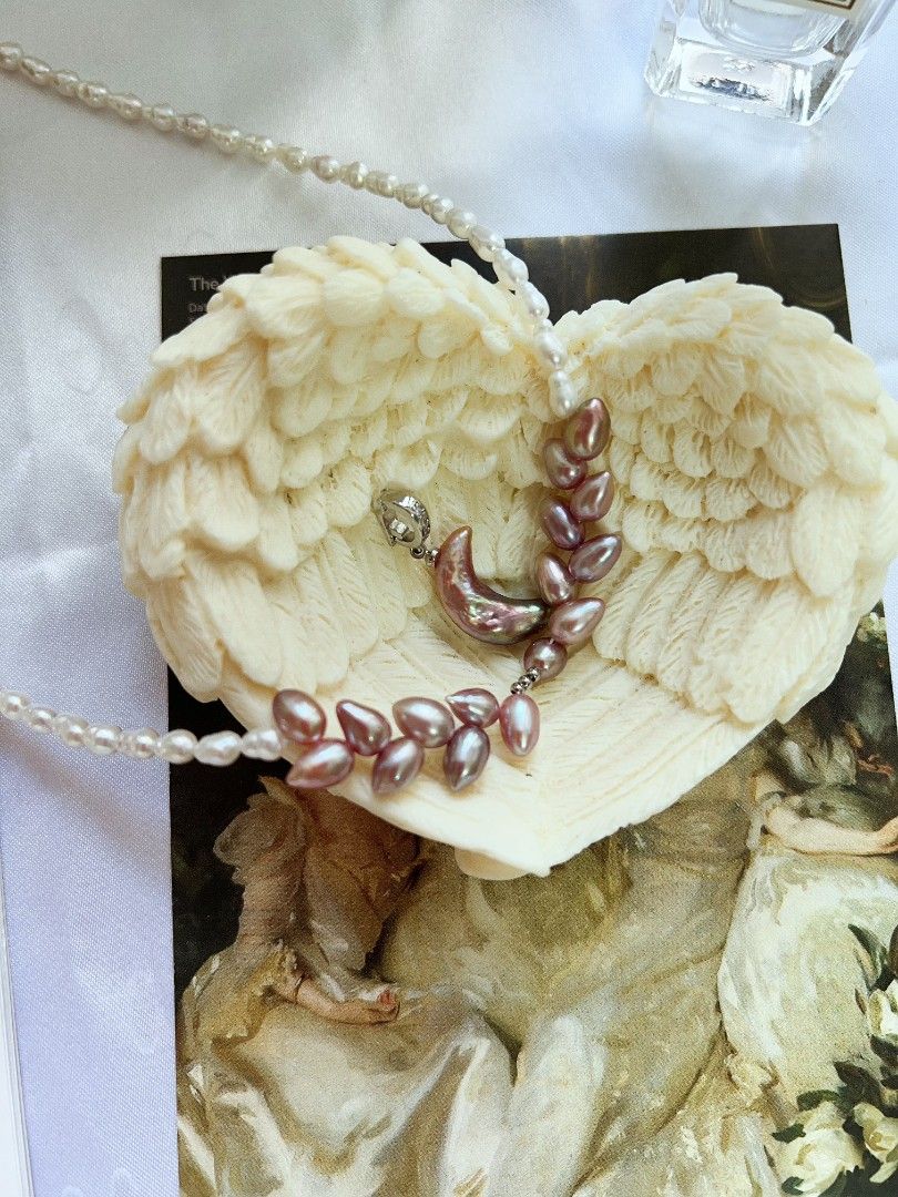 #PN1164 Freshwater Pearl Necklace| Moonlight Sonata| Wheat Ear Design| Detachable Pendant| Excellent Lustre| Versatile| Low Key Styling| Christmas Gift 💐