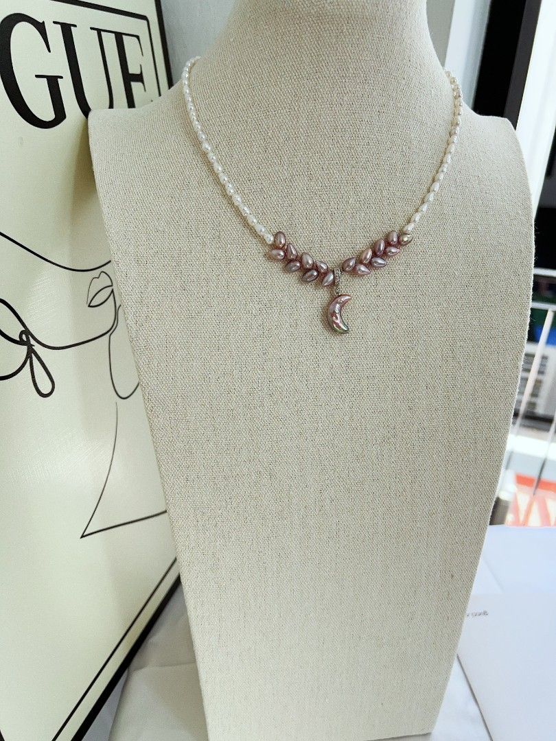 #PN1164 Freshwater Pearl Necklace| Moonlight Sonata| Wheat Ear Design| Detachable Pendant| Excellent Lustre| Versatile| Low Key Styling| Christmas Gift 💐