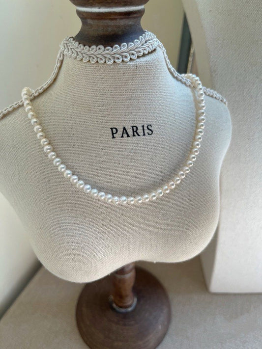 #PN647 Freshwater Pearl Necklace | Simplicity & Elegance| 3-layer |Lustrous Big Heart Shaped Pearl | Baby Pearl