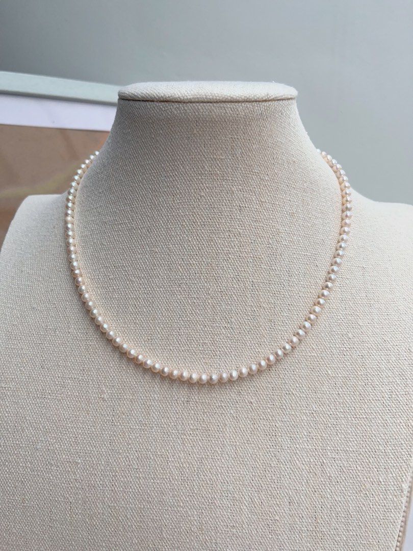 #PN652 Freshwater Pearl Necklace | Double Layered | High Quality | Lustrous | Baby Pearl| Pink Lustre| Multi Wear| Can Wear Separately