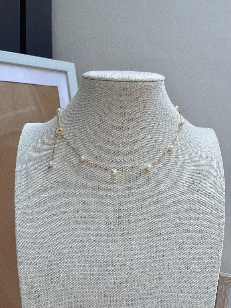 #PN672 Freshwater Pearl Necklace| Star Sky Design| Adjustable Length | Classic Eternity