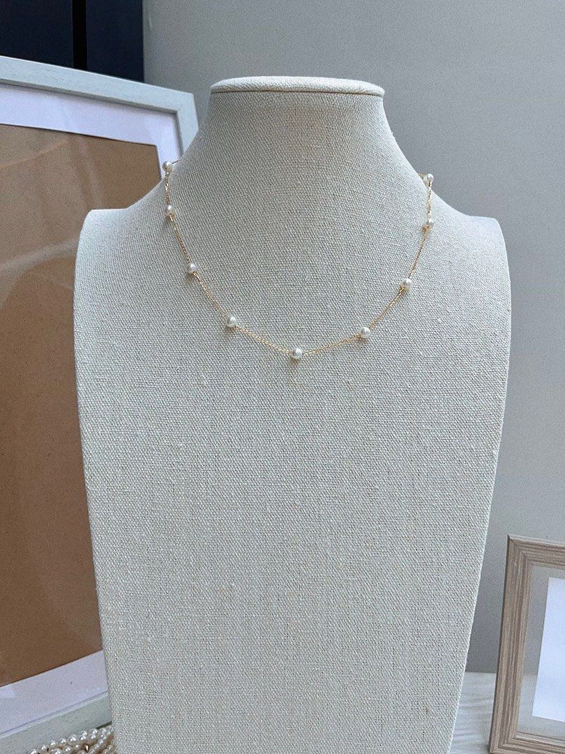 #PN672 Freshwater Pearl Necklace| Star Sky Design| Adjustable Length | Classic Eternity