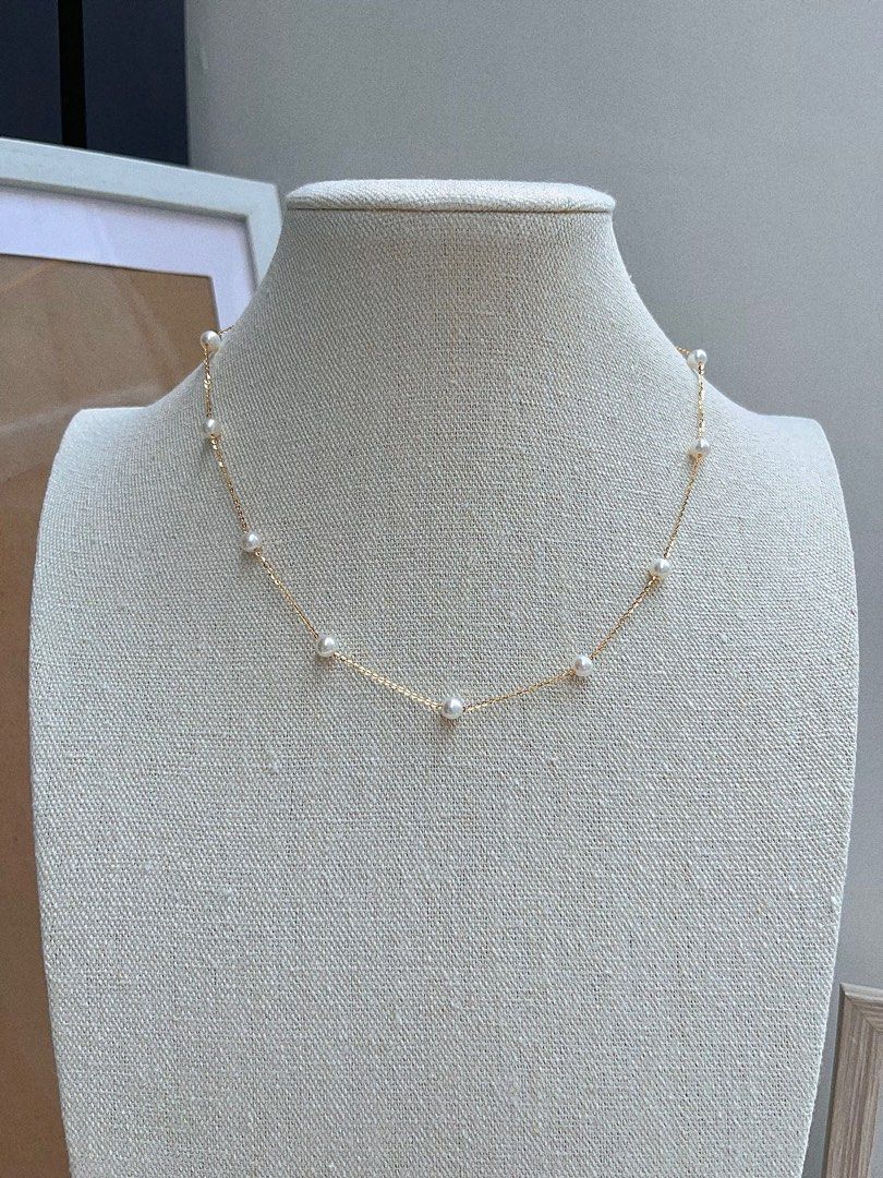 #PN672 Freshwater Pearl Necklace| Star Sky Design| Adjustable Length | Classic Eternity