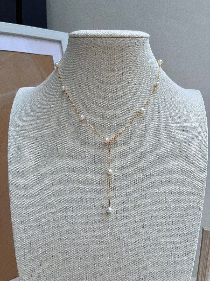 #PN672 Freshwater Pearl Necklace| Star Sky Design| Adjustable Length | Classic Eternity