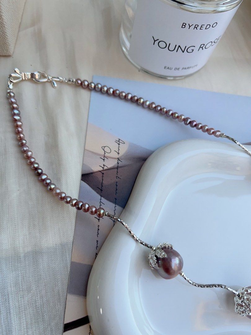 #PN682 [Floral Series] Freshwater Pearl Necklace | 14-15mm Big Avocado Shade Edison Pearls| Big Fishtail Baroque Pearl | Original Design| We Deserve All Good Things