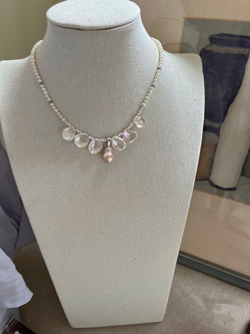 #PN795 Freshwater Pearl Necklace | Baby Pearl | Unified Shape Petal | Removable Pendant | Lustrous | The Piece Everyone Wants