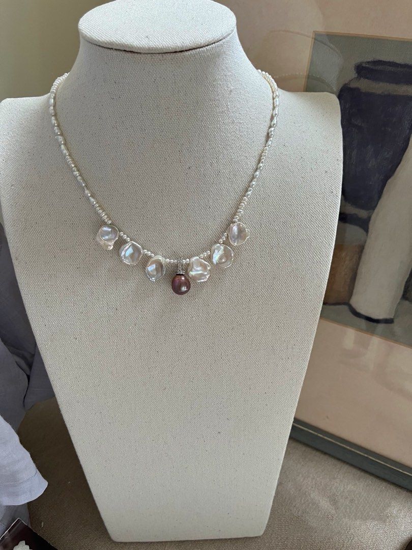 #PN795 Freshwater Pearl Necklace | Baby Pearl | Unified Shape Petal | Removable Pendant | Lustrous | The Piece Everyone Wants
