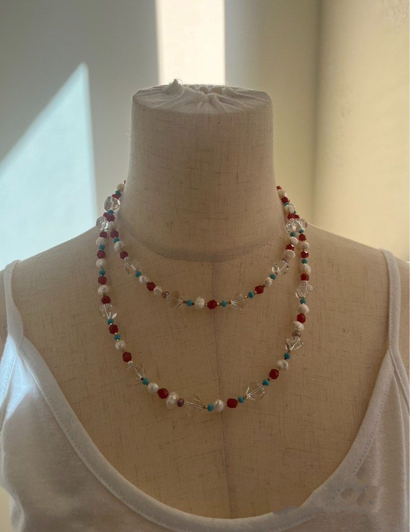 #PN802 Freshwater Pearl Necklace | Dragon Scale Baroque Pearl | Agate| Faceted Clear Quartz | You’ll Wear It Constantly