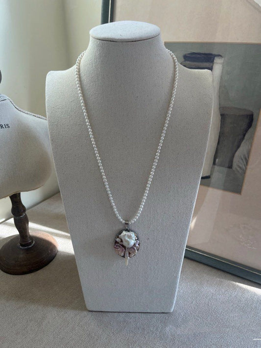 #PN808 Freshwater Pearl Necklace | Pearl Frame 🖼️ Pendant | Long Baby Pearl Necklace | Can Wear Alone| Jewelry Worth Repeating