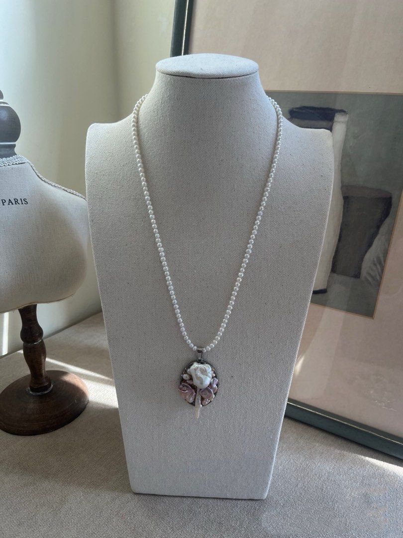 #PN808 Freshwater Pearl Necklace | Pearl Frame 🖼️ Pendant | Long Baby Pearl Necklace | Can Wear Alone| Jewelry Worth Repeating