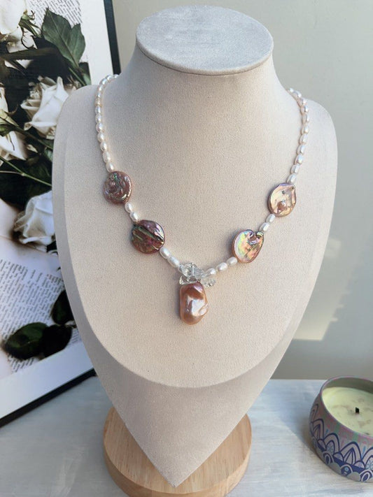 #PN830 [Customer Appreciation] [Sale] Freshwater Pearl Necklace | Big Coin Pearl| Fishtail Baroque | Lustrous | Seriously Sleek, Totally You