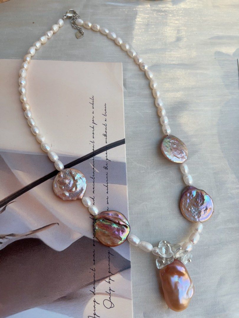 #PN830 [Customer Appreciation] [Sale] Freshwater Pearl Necklace | Big Coin Pearl| Fishtail Baroque | Lustrous | Seriously Sleek, Totally You