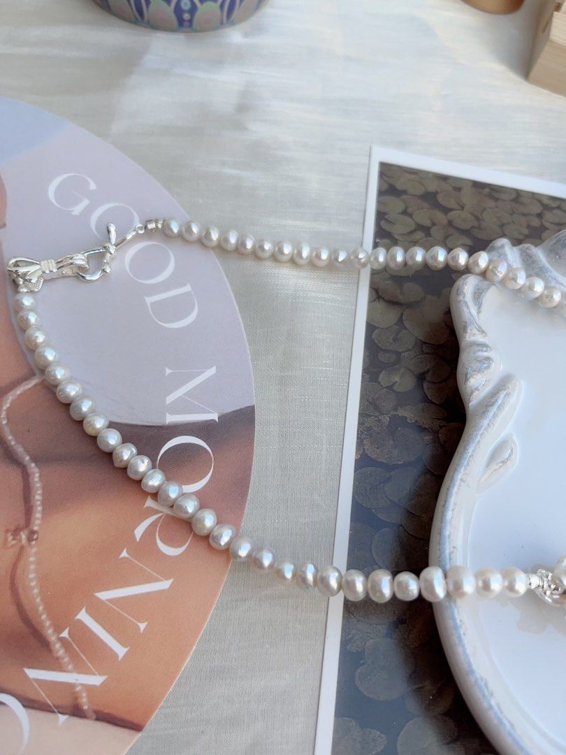 #PN856 [Floral Series] Freshwater Pearl Necklace | Flower Garland on Neck| Petals| Candy Paper Baroque Lustrous | Classic Floral Design| Wedding 💒 Gift