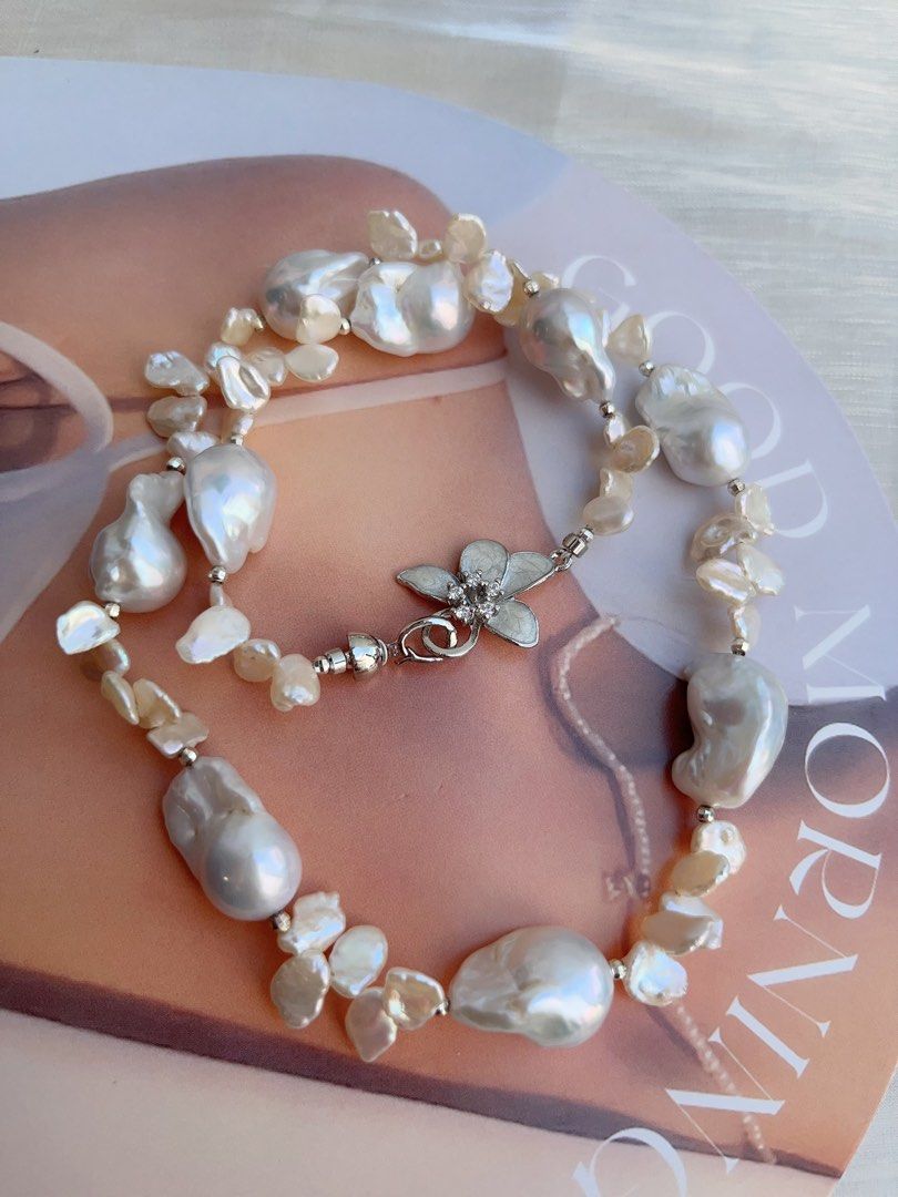 #PN867 Freshwater Pearl Necklace | Fishtail Baroque| Petals| A Little Luxe Goes For| Birthday Gift 🎁