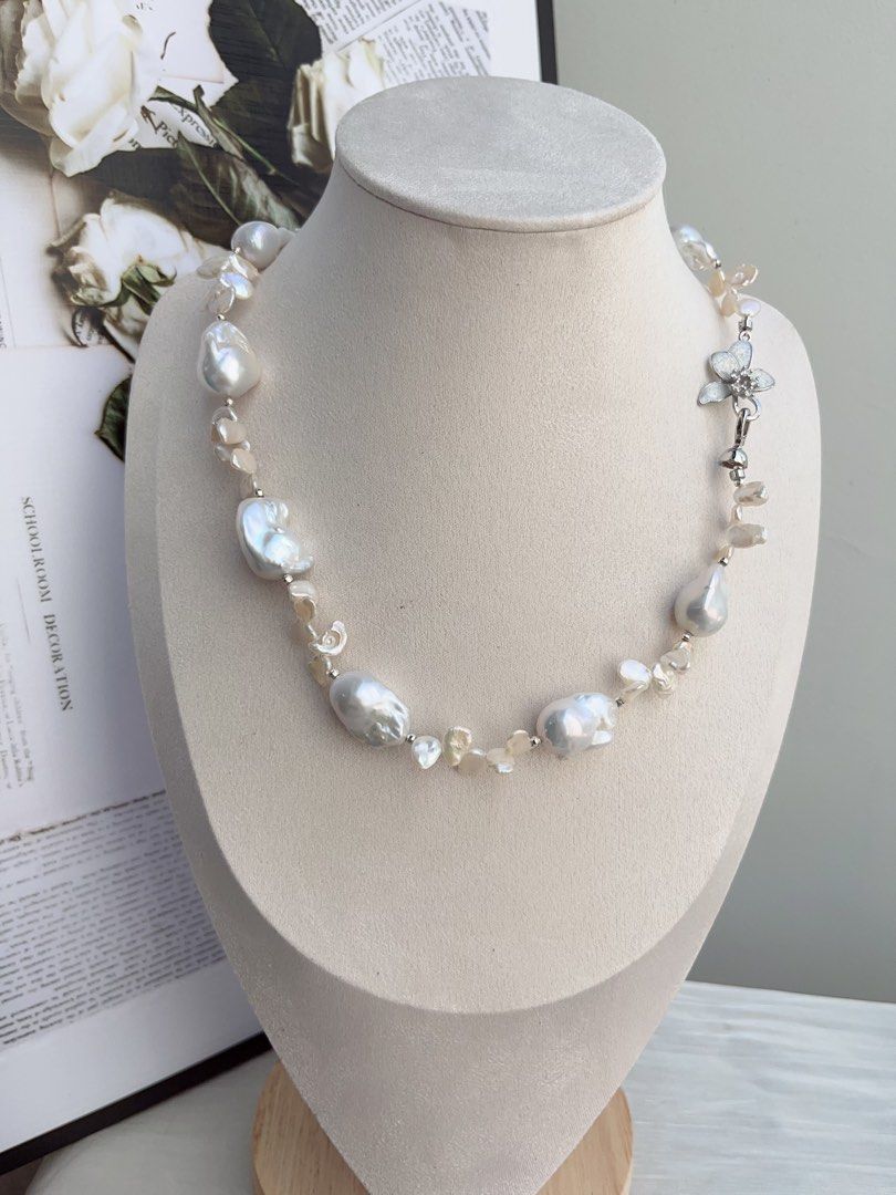 #PN867 Freshwater Pearl Necklace | Fishtail Baroque| Petals| A Little Luxe Goes For| Birthday Gift 🎁
