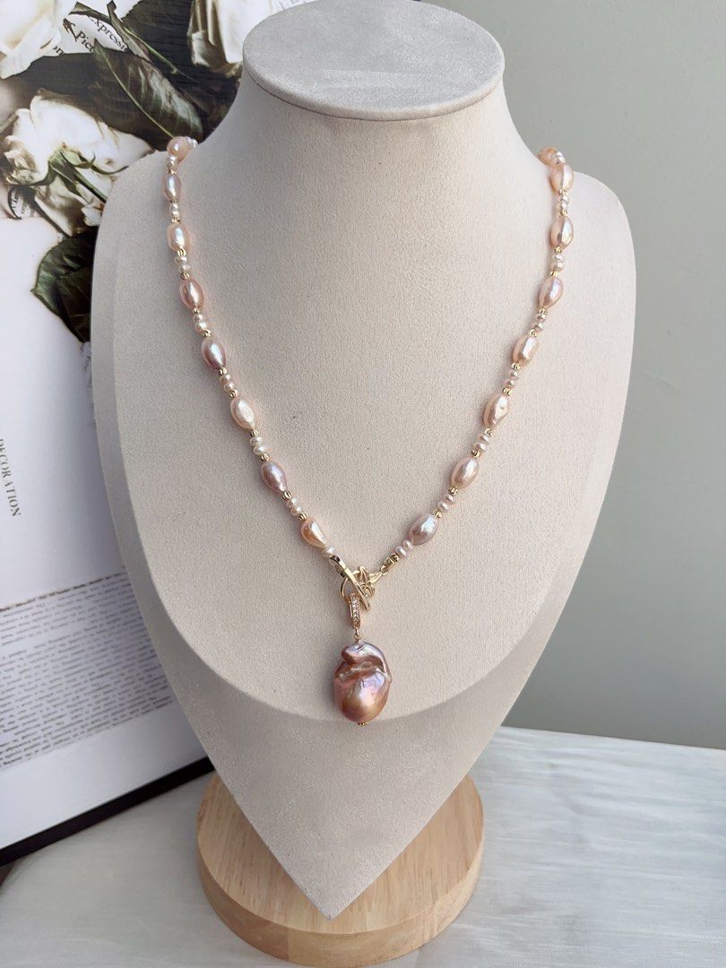#PN872 Freshwater Pearl Necklace | Summer Dopamine Palette | 51cm Sweater Necklace | Detachable Fishtail Baroque Pendant | Beauty in Every Detail| Gift 💝 Choices