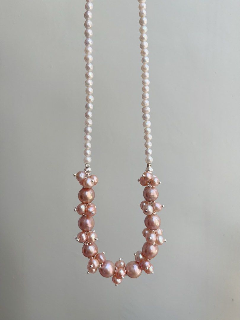 #PN874 [Floral Series] Freshwater Pearl Necklace | 10-11mm Avocado Pearl| 45cm| Lustrous | Where Elegance Meets You| Match Wedding Dress