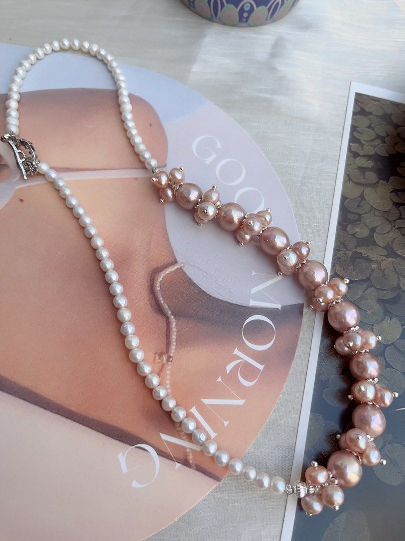 #PN874 [Floral Series] Freshwater Pearl Necklace | 10-11mm Avocado Pearl| 45cm| Lustrous | Where Elegance Meets You| Match Wedding Dress