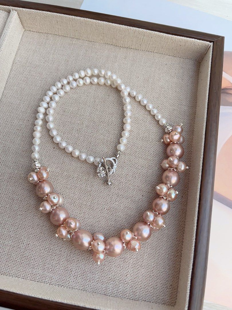 #PN874 [Floral Series] Freshwater Pearl Necklace | 10-11mm Avocado Pearl| 45cm| Lustrous | Where Elegance Meets You| Match Wedding Dress