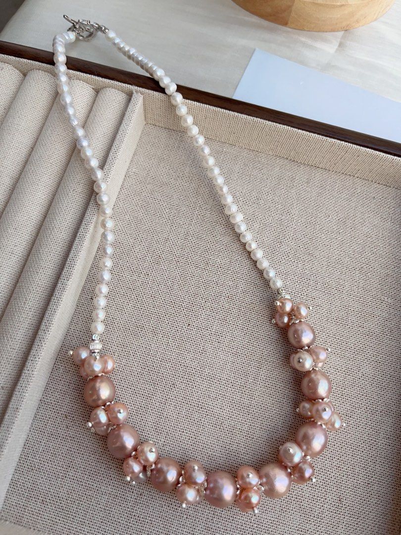 #PN874 [Floral Series] Freshwater Pearl Necklace | 10-11mm Avocado Pearl| 45cm| Lustrous | Where Elegance Meets You| Match Wedding Dress