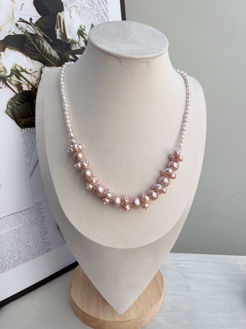 #PN874 [Floral Series] Freshwater Pearl Necklace | 10-11mm Avocado Pearl| 45cm| Lustrous | Where Elegance Meets You| Match Wedding Dress