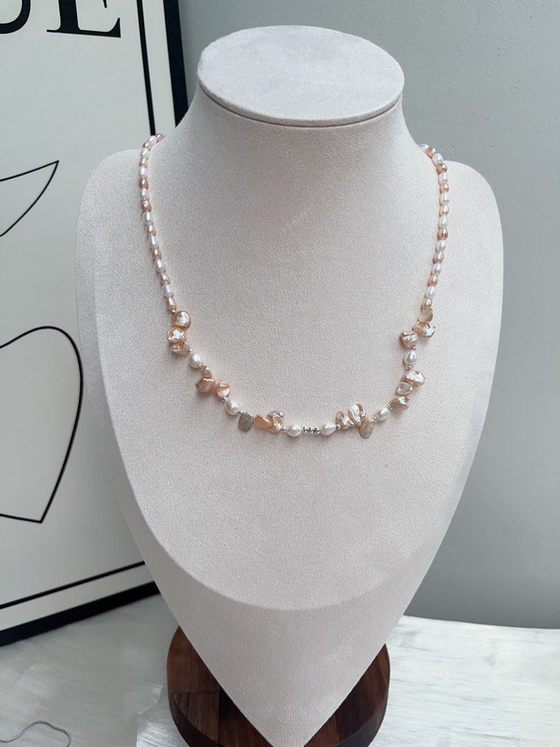 #PN894 Freshwater Pearl Necklace | Champagne Petals| White Flower Pendant | Removable | Lustrous | Iconic Design| The Pearl Piece You Need Now| Holiday Gifts 🎁