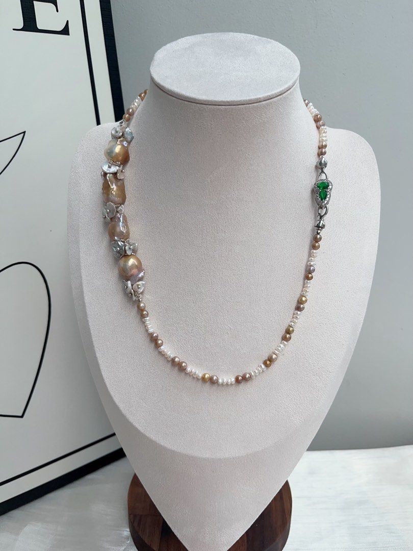 #PN896 [Customer Appreciation] [Floral Series] Freshwater Pearl Necklace | Golden Splash | Fishtail Baroque | Petals| Baby Pearl| Just What Your Wardrobe Lacks
