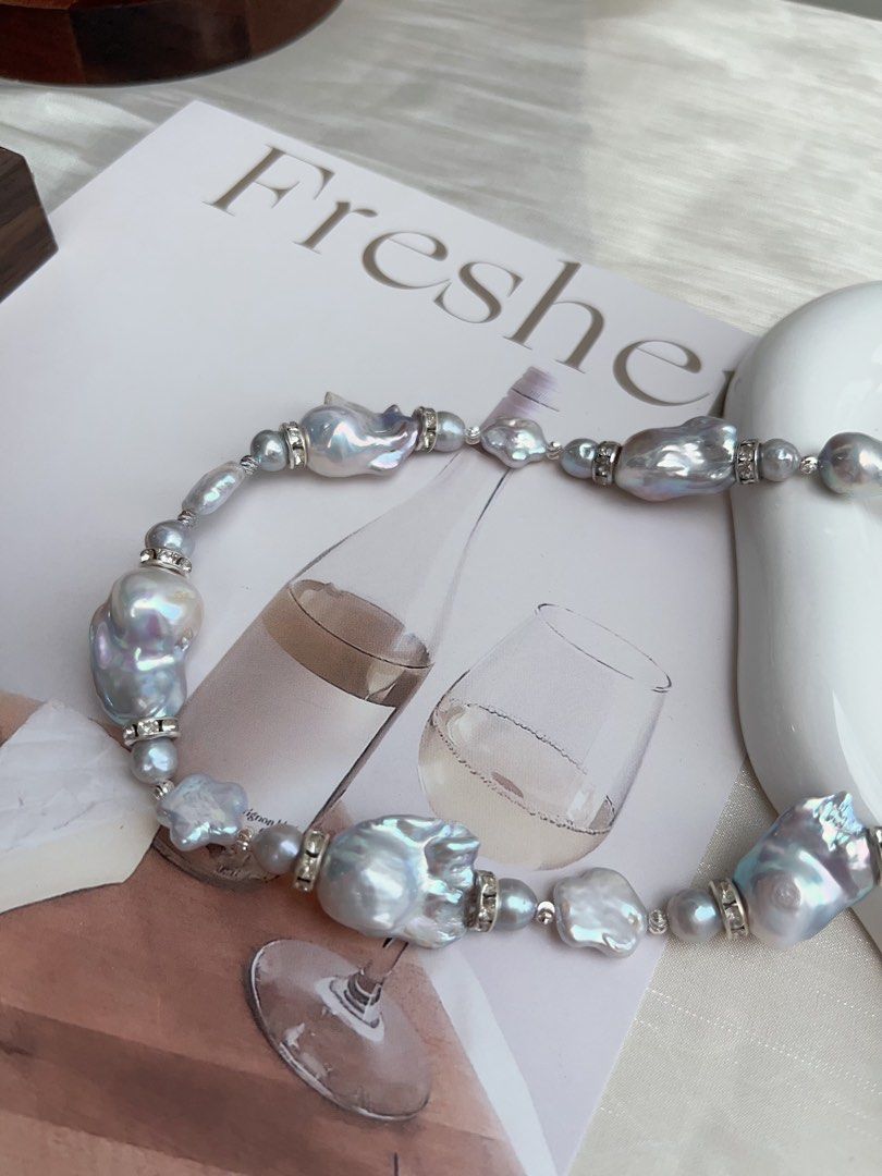 #PN898 Freshwater Pearl Necklace | Blue-purple Lustre Fishtail Baroque | Excellent Lustre| Star Shaped Pearl| Stars In Your Hands| Jewelry that You Cannot Resist