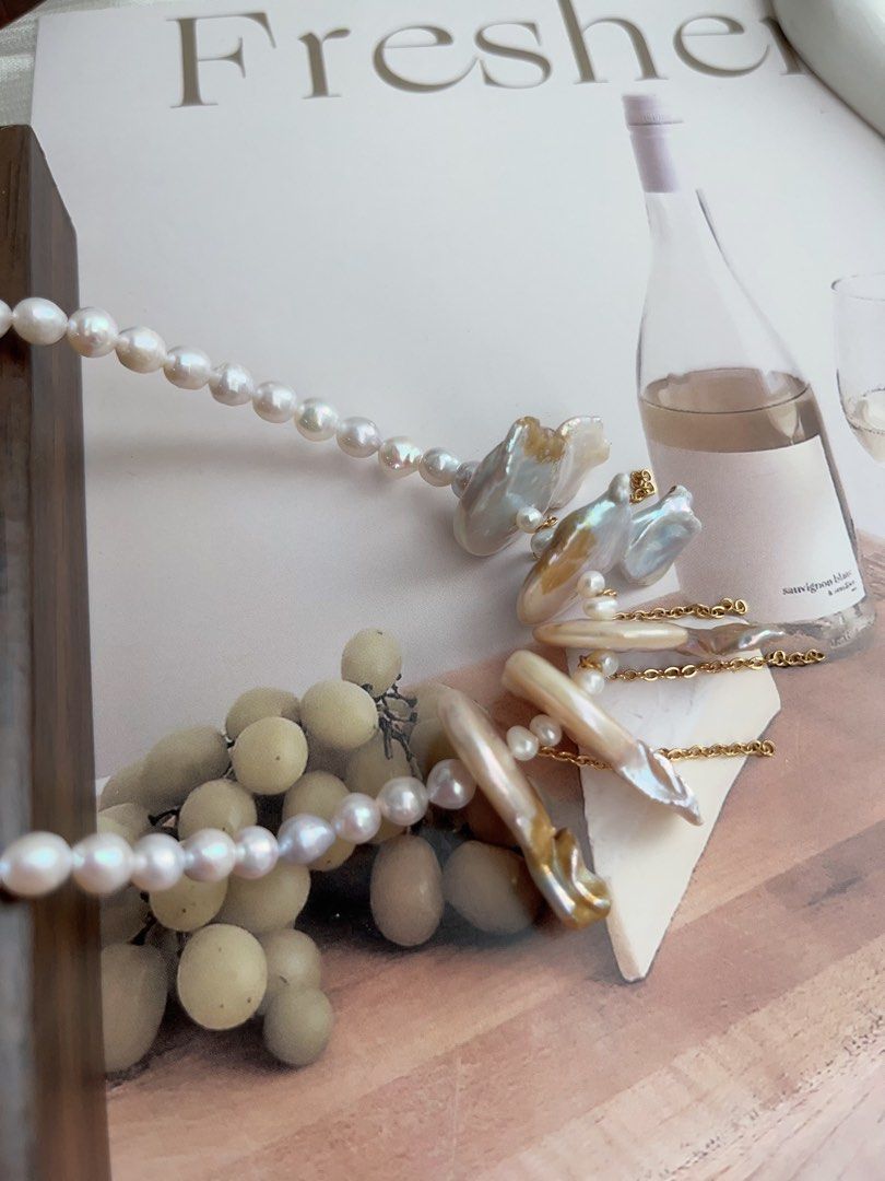 #PN905 Freshwater Pearl Necklace | Bohemian Style | Cloud with Tails| Golden Lustre| Born to be Focus