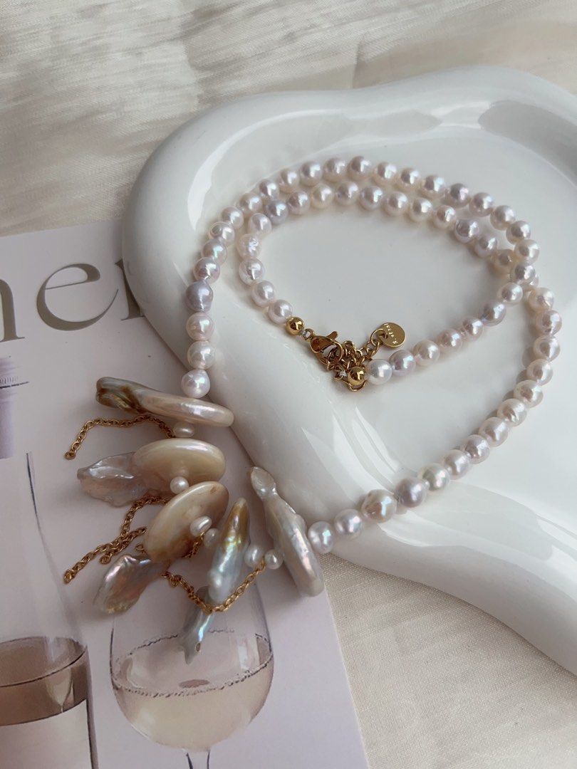 #PN905 Freshwater Pearl Necklace | Bohemian Style | Cloud with Tails| Golden Lustre| Born to be Focus