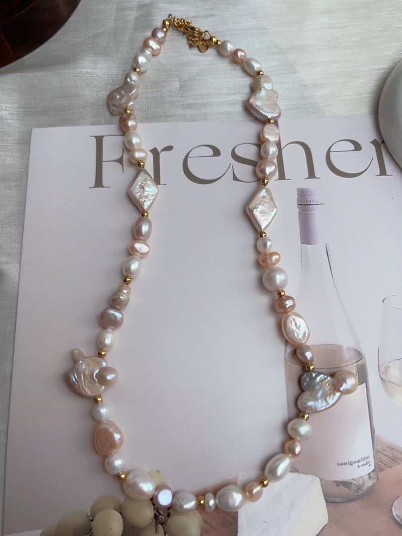 #PN918 Freshwater Pearl Necklace | Heart ♥️ Pearl | Irregular Baroque | Bird 🐦 Shaped | Cute & Fun| Freestyle