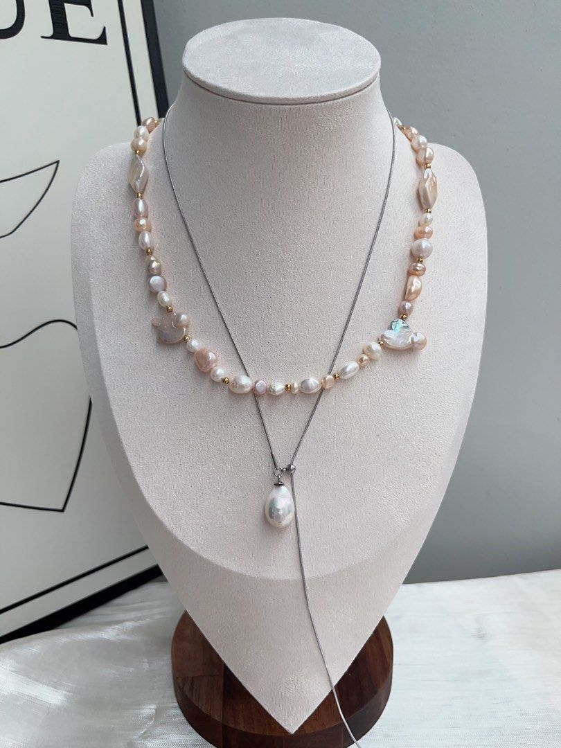 #PN918 Freshwater Pearl Necklace | Heart ♥️ Pearl | Irregular Baroque | Bird 🐦 Shaped | Cute & Fun| Freestyle