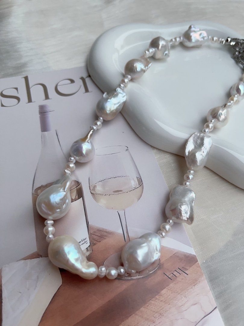 #PN924 Freshwater Pearl Necklace & Earrings Set | Milky Way| Lustrous | 42cm| Gentle, Vintage, Classic | Sweetie & Salty| Gift 🎁 Choice