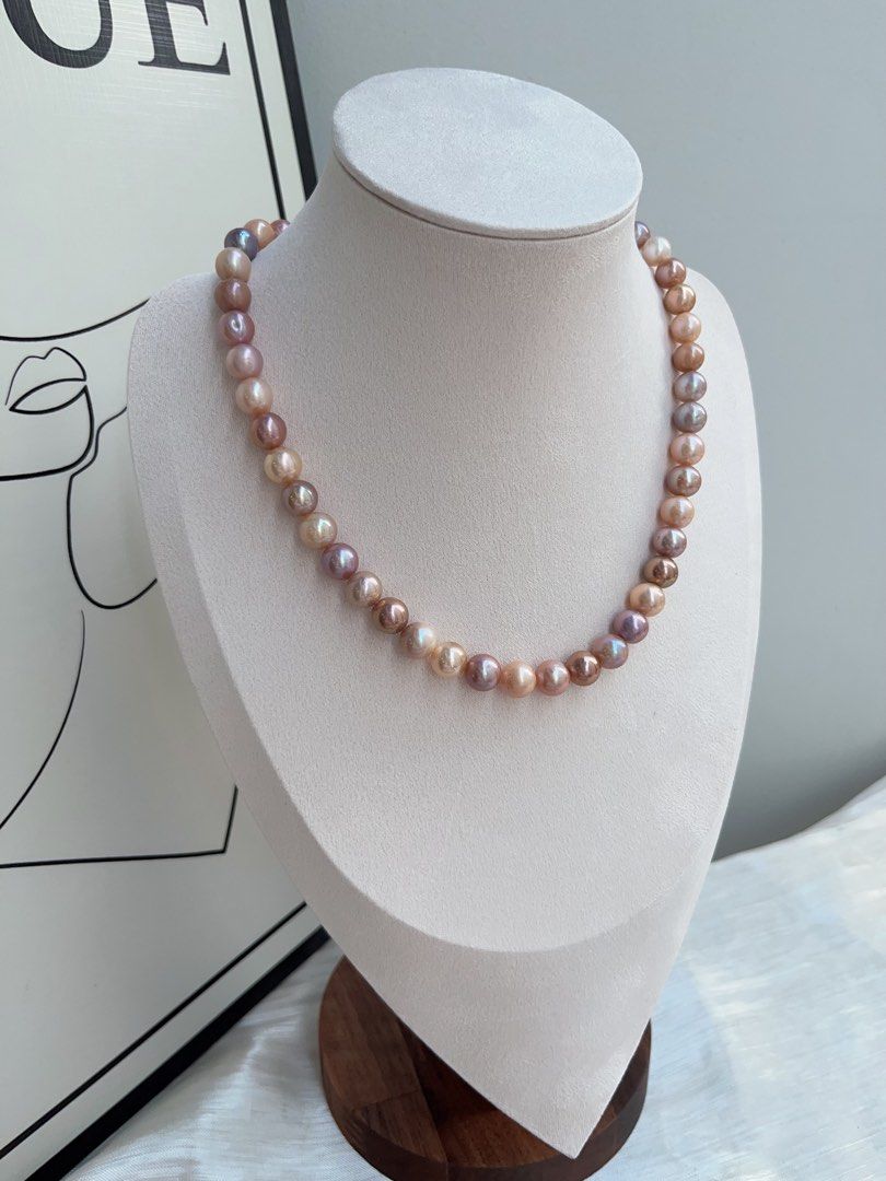 #PN935 Freshwater Pearl Necklace | Colourful Candy Palette | 9mm-10mm| 42cm| Lustrous | Mixed Shades| Who Doesn’t Like It