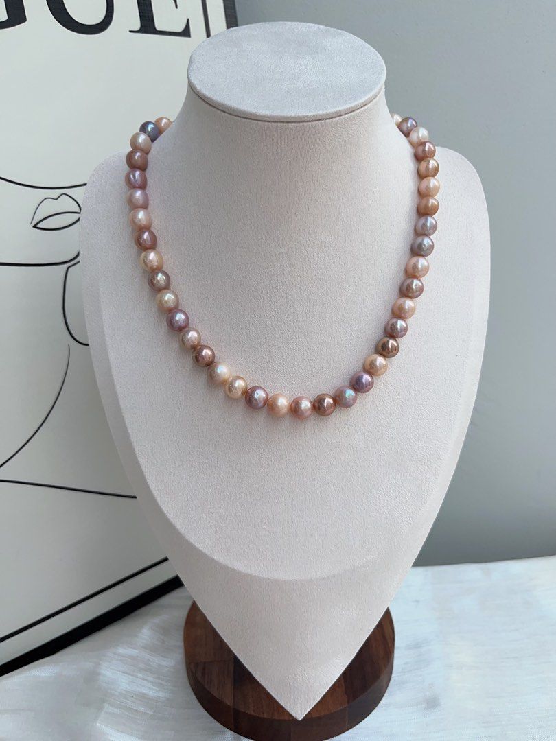 #PN935 Freshwater Pearl Necklace | Colourful Candy Palette | 9mm-10mm| 42cm| Lustrous | Mixed Shades| Who Doesn’t Like It