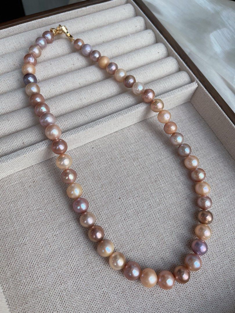 #PN935 Freshwater Pearl Necklace | Colourful Candy Palette | 9mm-10mm| 42cm| Lustrous | Mixed Shades| Who Doesn’t Like It