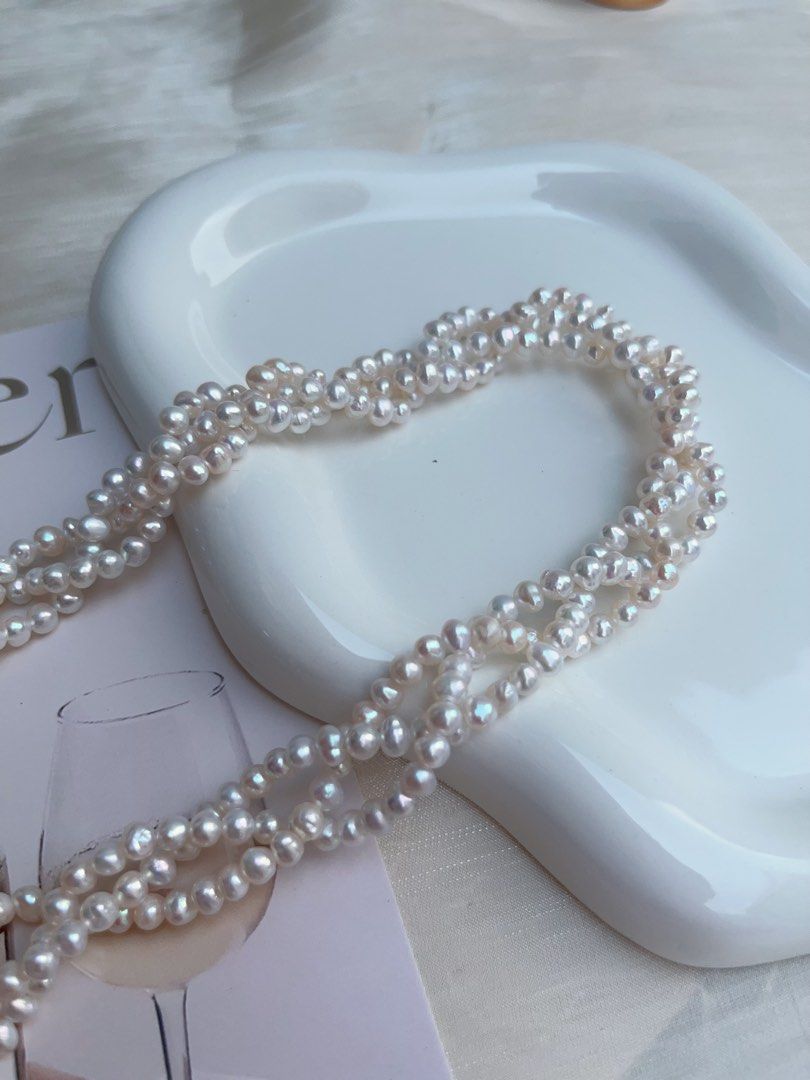 #PN937 Freshwater Pearl Necklace | 3-layer Braided Design| Can be Expanded to A Long Necklace | Lustrous Baby Pearl | Delicate Craftsmanship| Specially for You