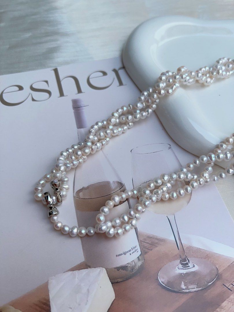 #PN937 Freshwater Pearl Necklace | 3-layer Braided Design| Can be Expanded to A Long Necklace | Lustrous Baby Pearl | Delicate Craftsmanship| Specially for You