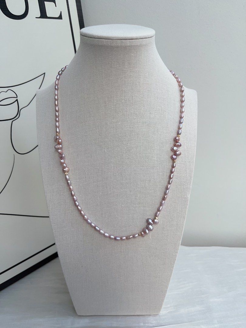 #PN966 Freshwater Pearl Necklace | Butterfly ❤️ Flower Design| Gasoline-Purple Sophisticated Butterfly Pendant Removable |47+5cm| Make Every Day A Pearl Moment