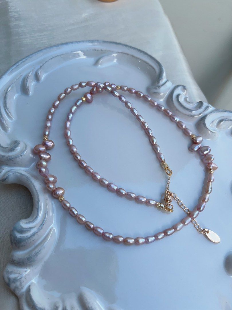 #PN966 Freshwater Pearl Necklace | Butterfly ❤️ Flower Design| Gasoline-Purple Sophisticated Butterfly Pendant Removable |47+5cm| Make Every Day A Pearl Moment