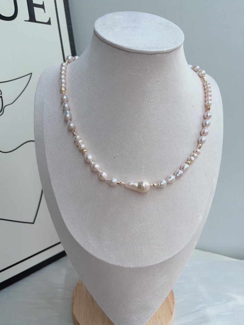 #PN949 Freshwater Pearl Necklace | Gourd, Abacus, Waterdrop Baroque Pearl | Lustrous | Beauty Born from the Sea| 47cm