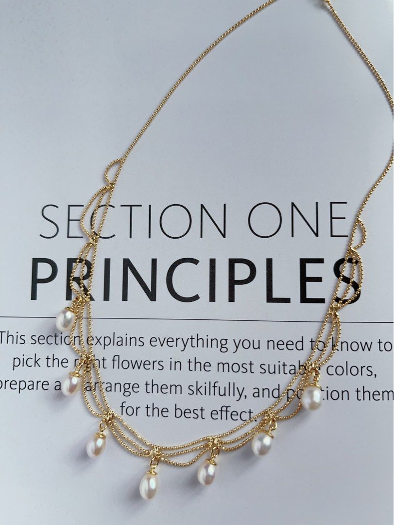 #PN602 Princess’s Jewellery |Handmade|Freshwater Pearl Necklace |Seven Dripping Rice Pearls|Excellent Lustre|Best Seller