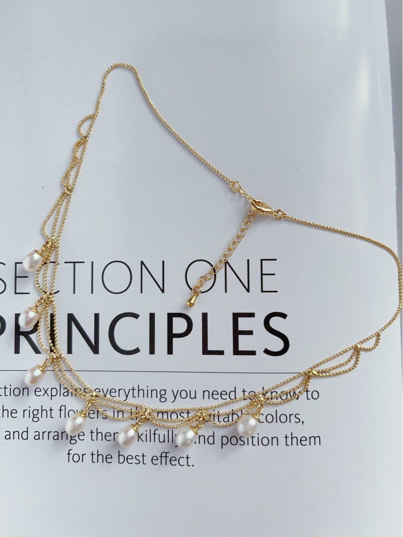 #PN602 Princess’s Jewellery |Handmade|Freshwater Pearl Necklace |Seven Dripping Rice Pearls|Excellent Lustre|Best Seller