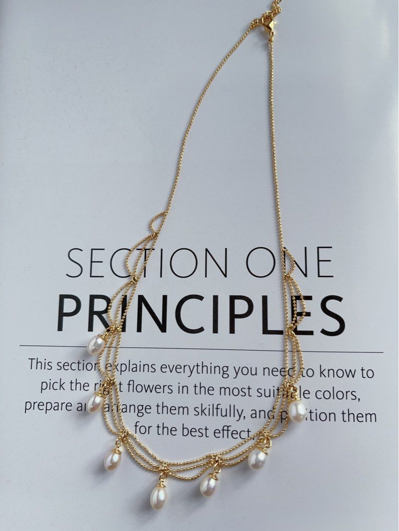 #PN602 Princess’s Jewellery |Handmade|Freshwater Pearl Necklace |Seven Dripping Rice Pearls|Excellent Lustre|Best Seller