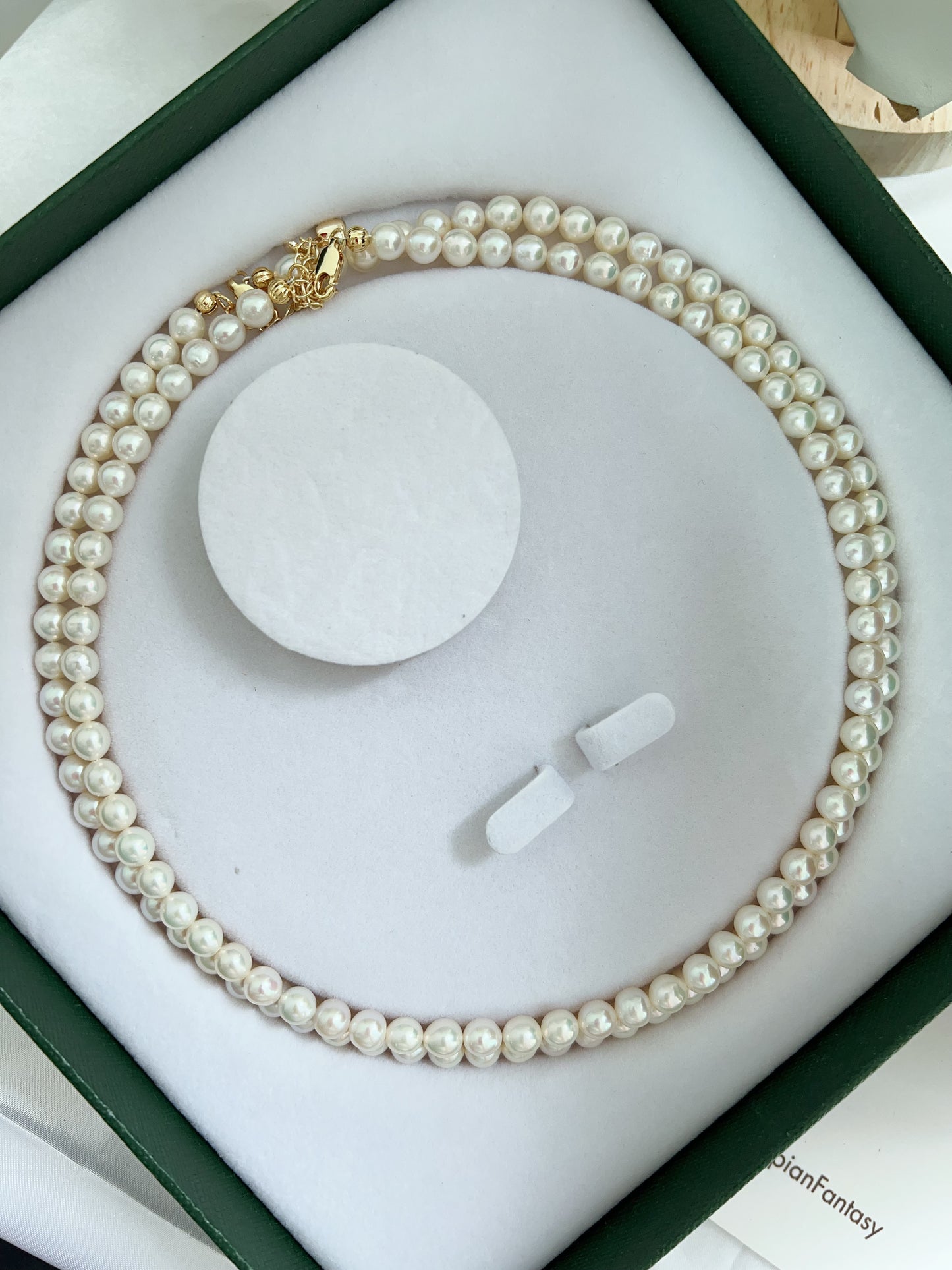 #PN1249 Freshwater Pearl Necklace 43+5cm 45+5cm minimalism elegance pink blue lustre